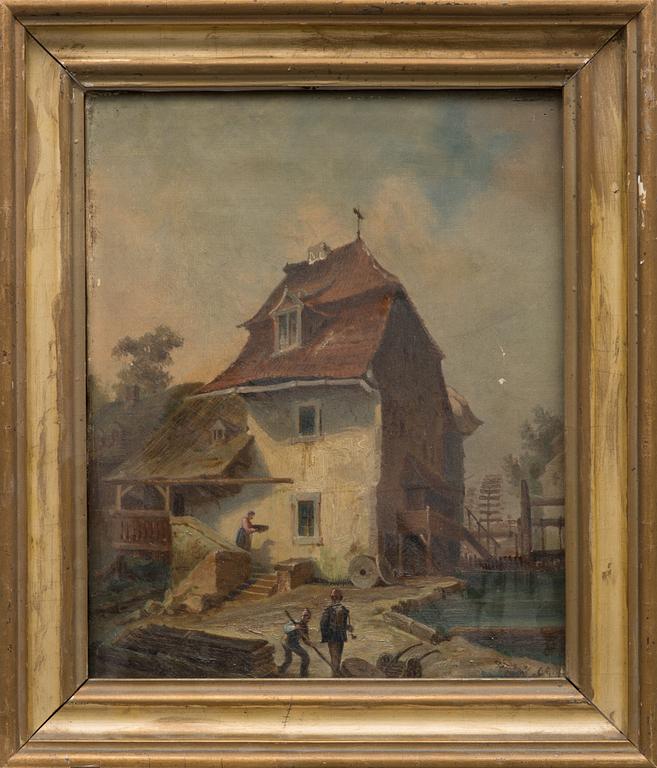 a pair of oil paintings, 1800s.