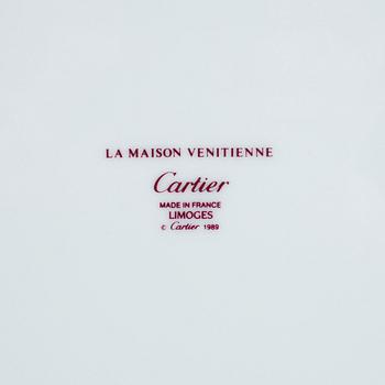 MATTALLRIKAR, 6 st, porslin, för Cartier, Limoges, 1986.