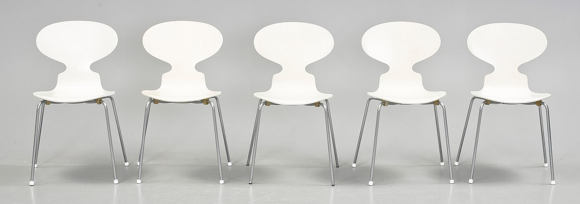STOLAR, 5 st, "Myran", Arne Jacobsen, Fritz Hansen, 1969.