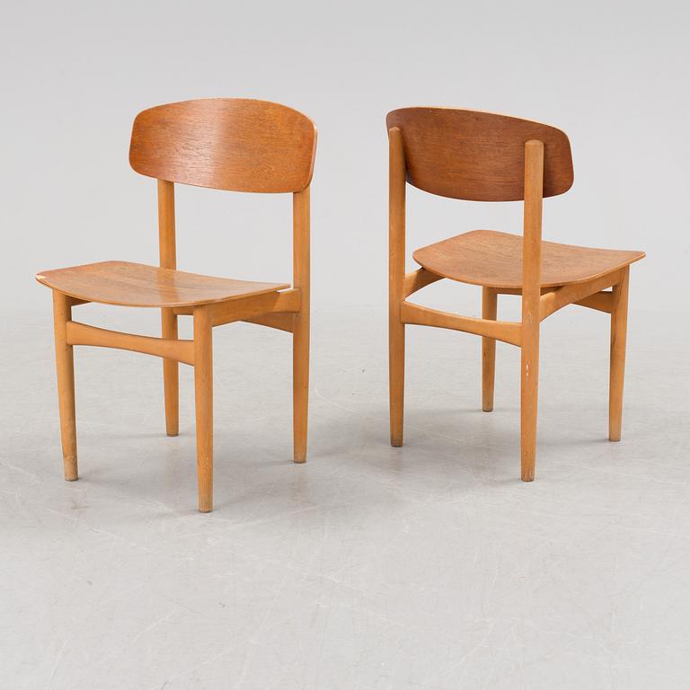 A set of six of model 122 chairs by Børge Mogensen, Denmark.