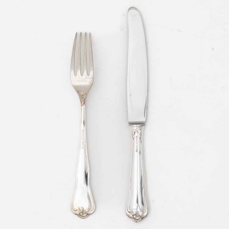 Bordsbestick, 24 delar, silver, modell Symfoni, Mema, Lidköping, bl a 1985.