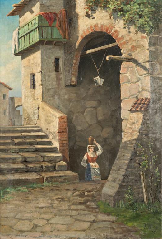Frans Maexmontan, oil on canvas, signed and dated-89.