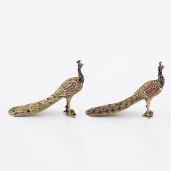 Prydnadsfåglar, ett par, 1800/1900-tal.