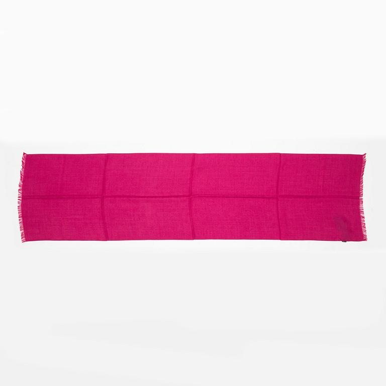 Gucci, a wool and silk mix 'GG' jaquard shawl.