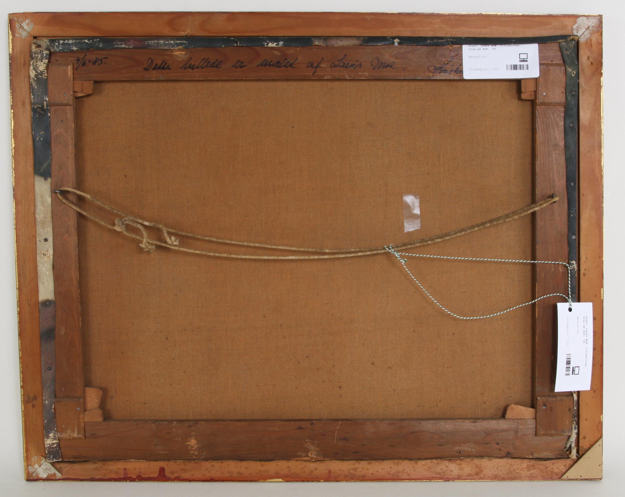 LOUIS MOE, tillskriven. Olja på duk.