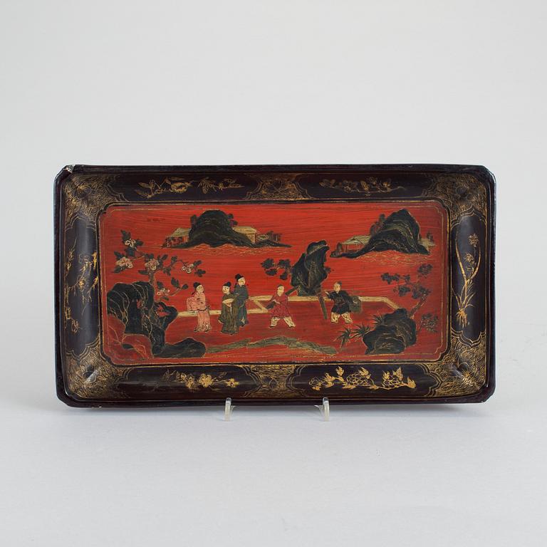 TRAY, lacquerware, Qing dynasty, 19th century.