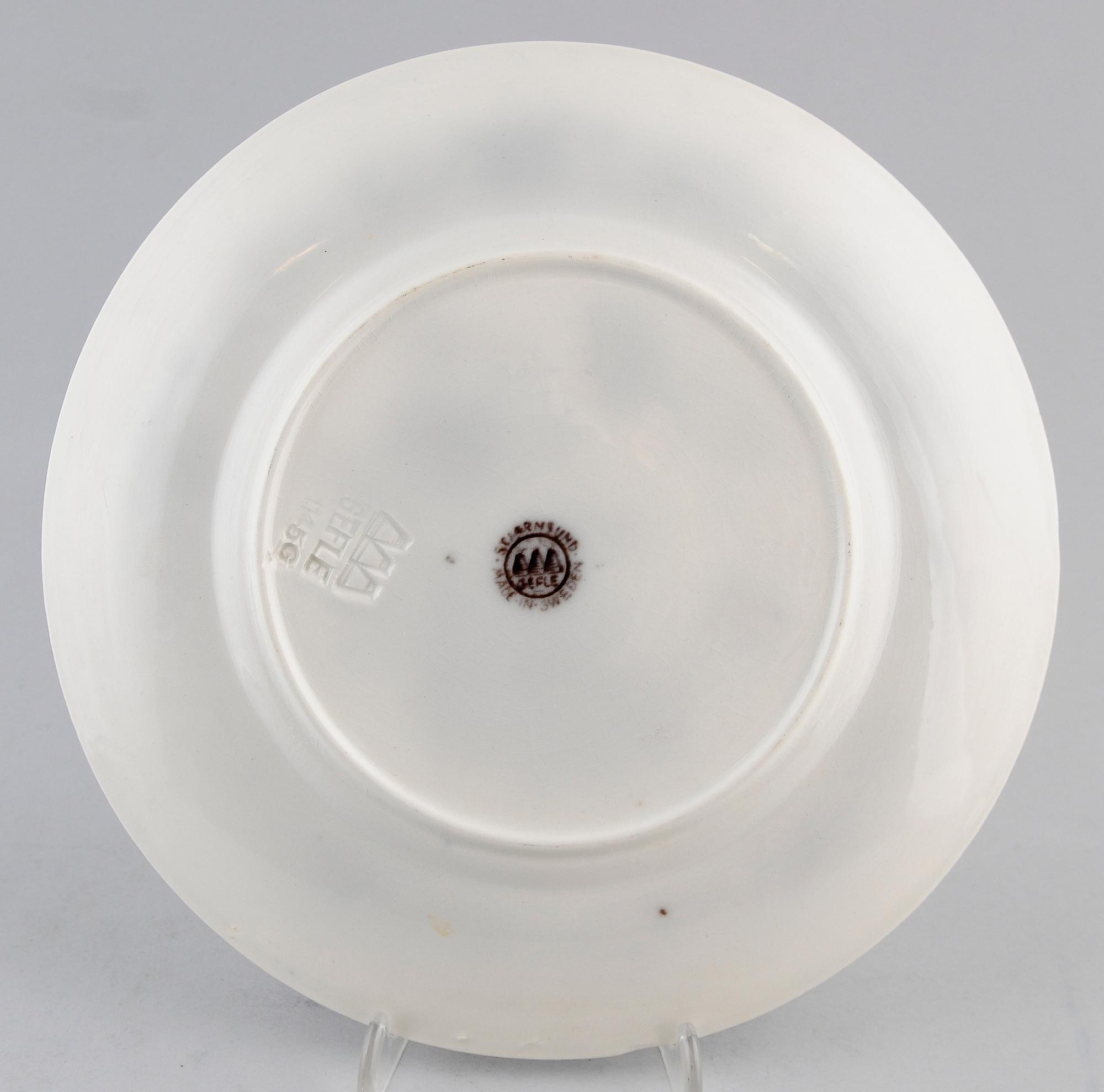 MATSERVIS, 52 delar, porslin, Stjärnsund, Gefle, 1900-talets mitt.