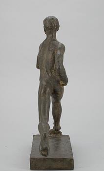 WÄINÖ AALTONEN, skulptur, Paavo Nurmi, patinerad metall.