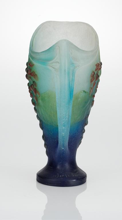 ALMARIC WALTER & HENRI BERGÉ Kanna, Pâte de Verre, Nancy, Frankrike, 1920-tal.