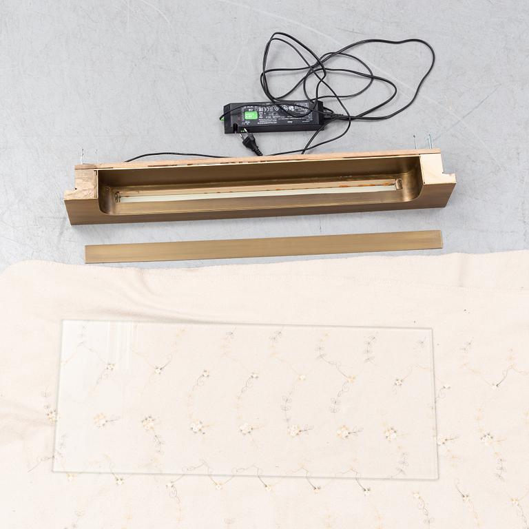 A billiards cue brass cabinet. Bespoke, Los Angeles 21st century.