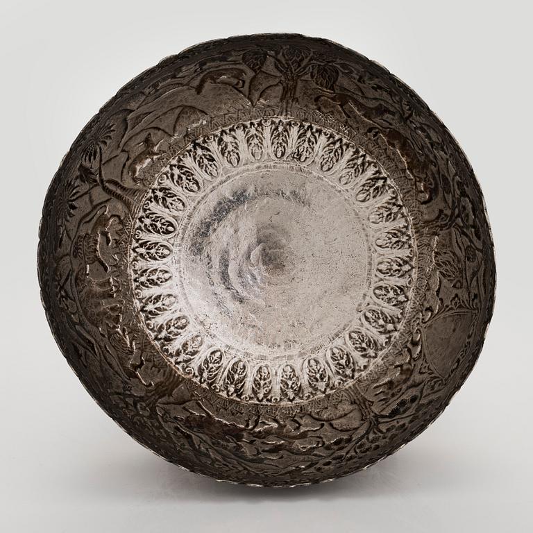 A silver bowl, Cambodia.
