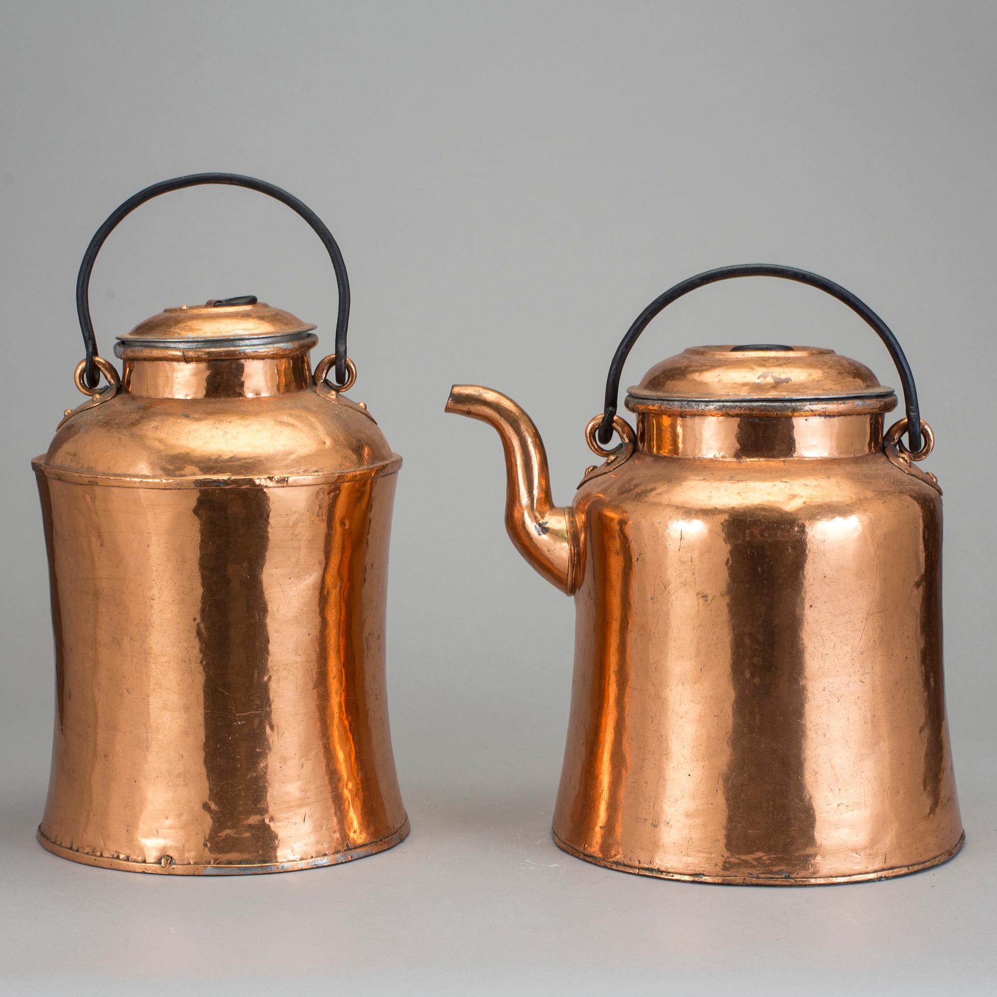 KOPPARKANNOR, 2 st, 1800-tal.