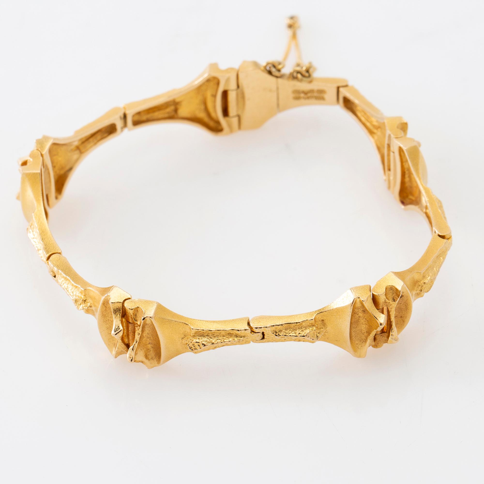 Björn Weckström, bracelet "Gaia" 18K gold, Lapponia 1978.