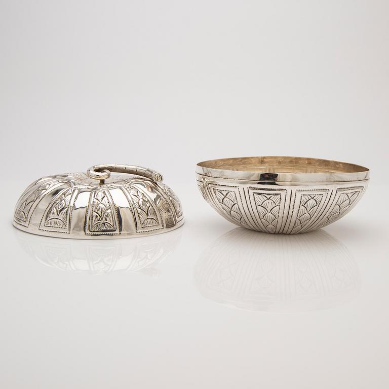 Ask med lock, sterling silver, Mexiko.