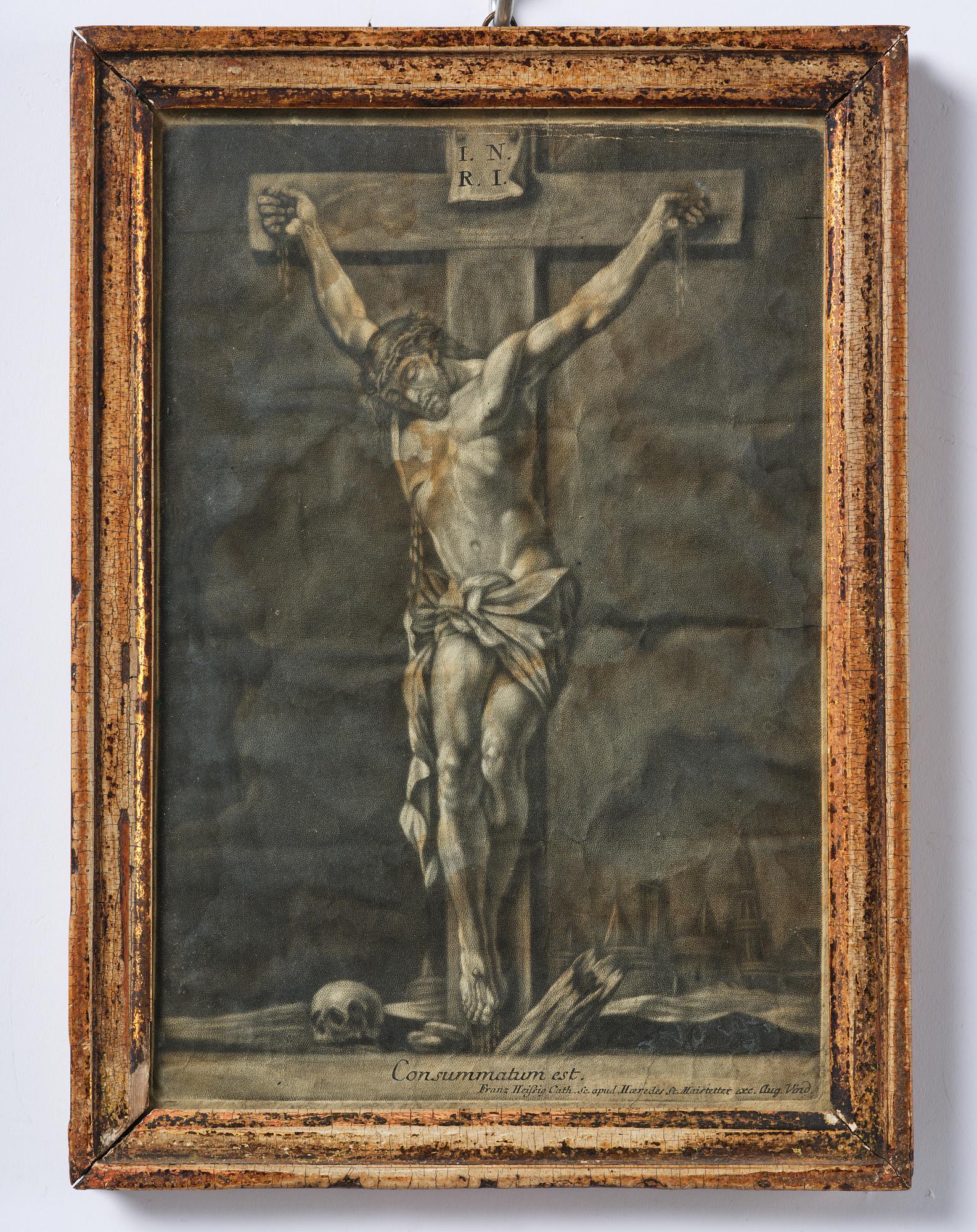 A Gustavian giltwood frame, late 18th century.