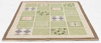 Rakel Carlander, a carpet, flat weave, c. 209 x 139 cm, signed RC.