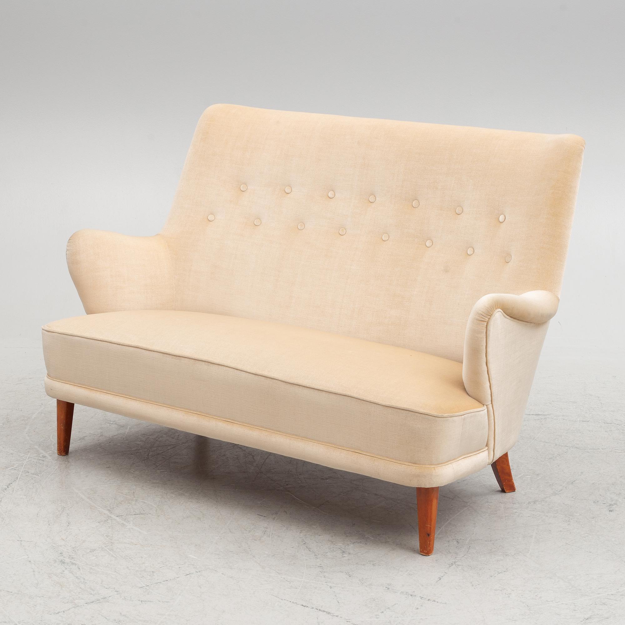 Carl Malmsten, sofa, Samsas, second half of the 20th century.