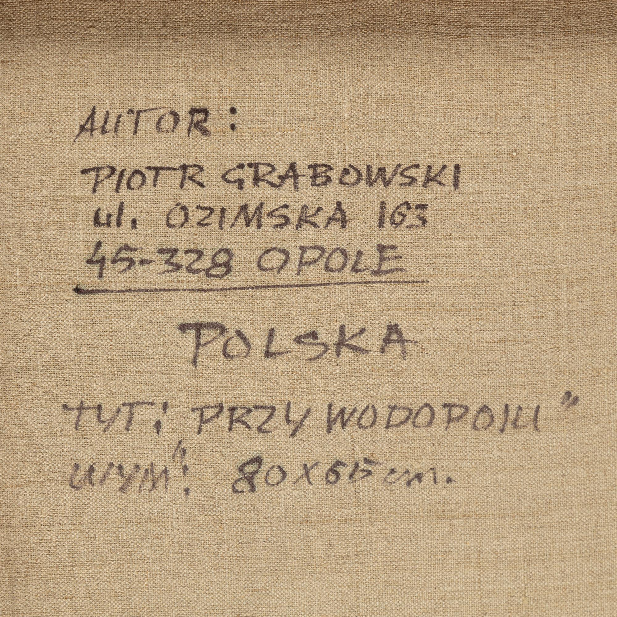 PIOTR GRABOWSKI, oil on canvas, signed.