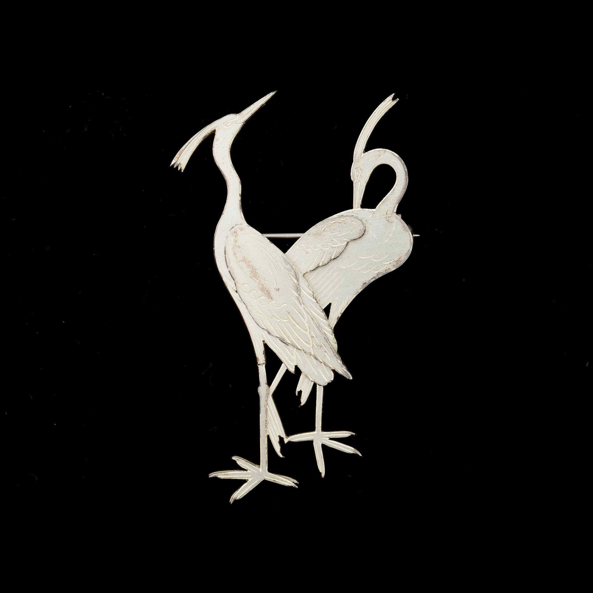 BROSCH, sterlingsilver, Wiwen Nilsson, Lund, 1966. Vikt 17 g.