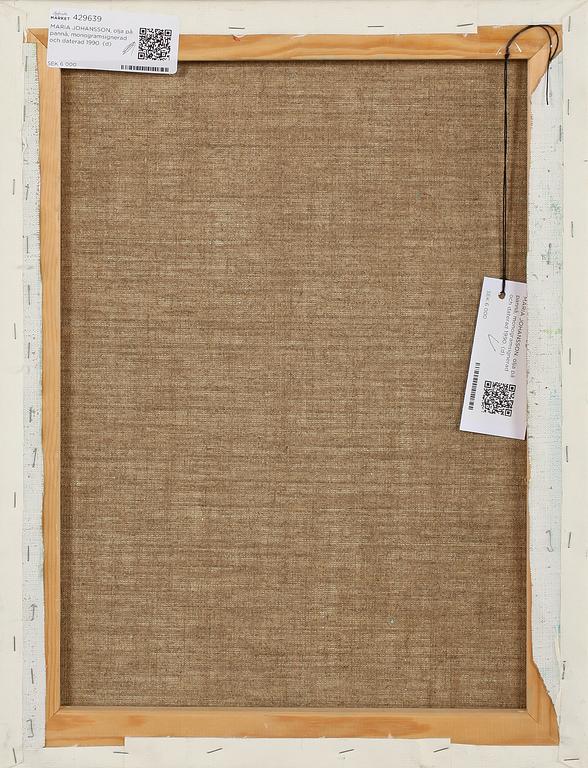 MARIA JOHANSSON, olja på duk, monogramsignerad och daterad 1990.