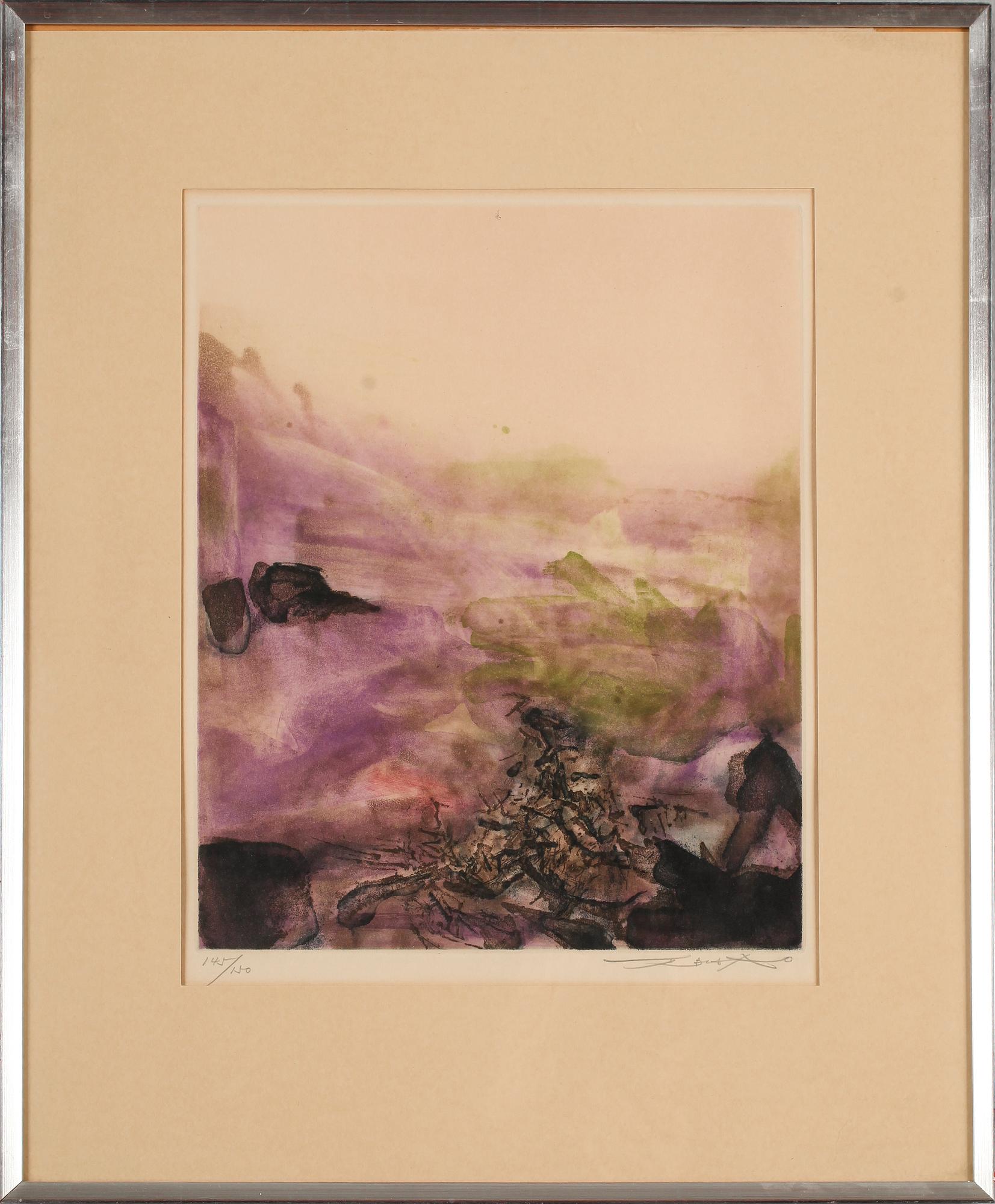 ZAO WOU-KI, färgakvatint, signerad och numrerad 145/150.