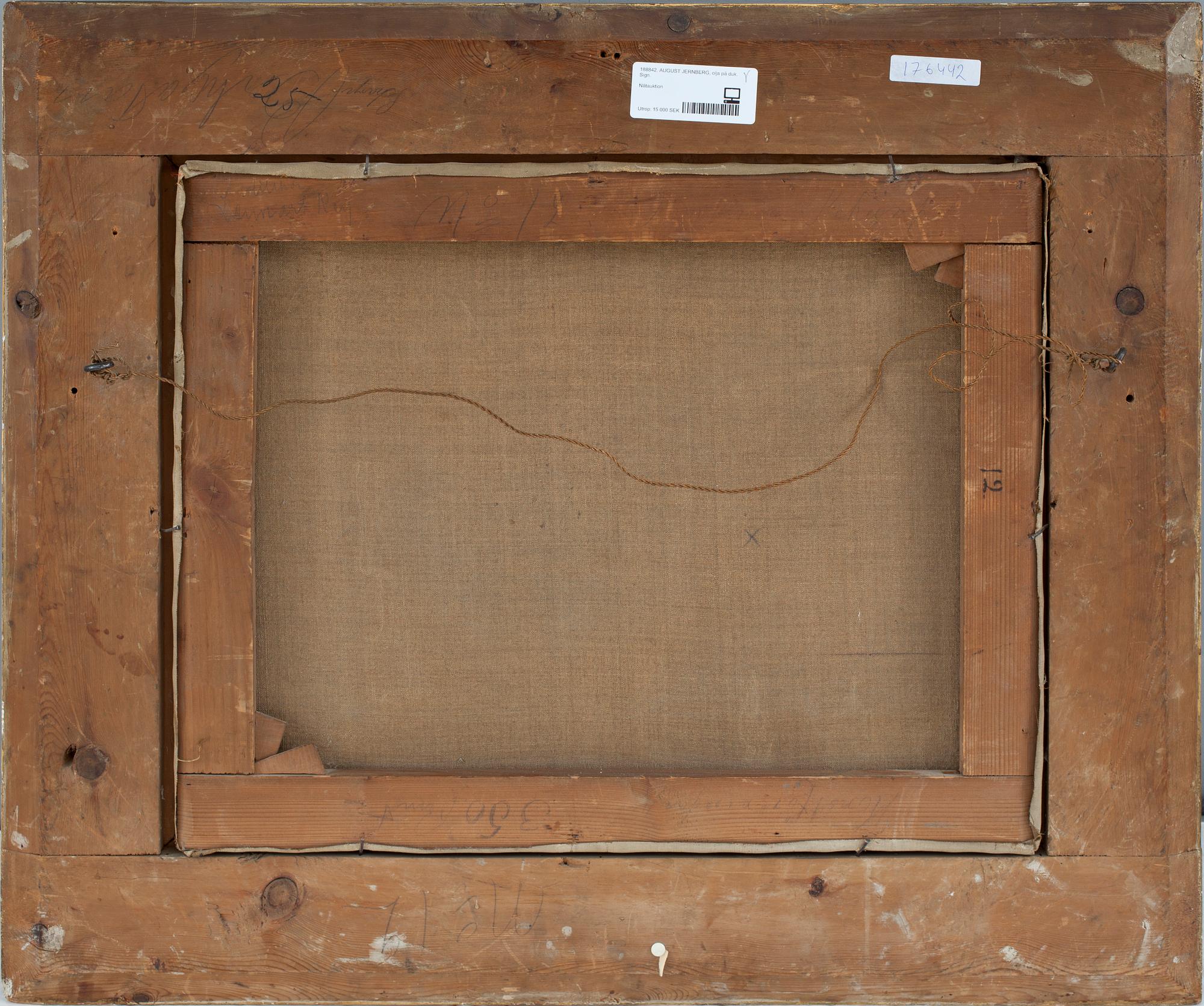 AUGUST JERNBERG, olja på duk. Sign.