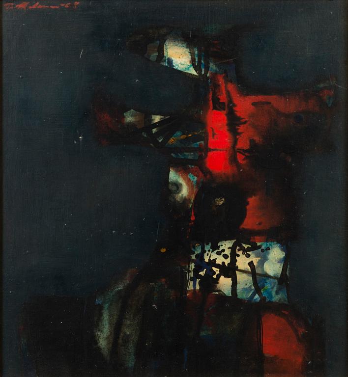 PENTTI MELANEN, oil on board, signed and dated -68.
