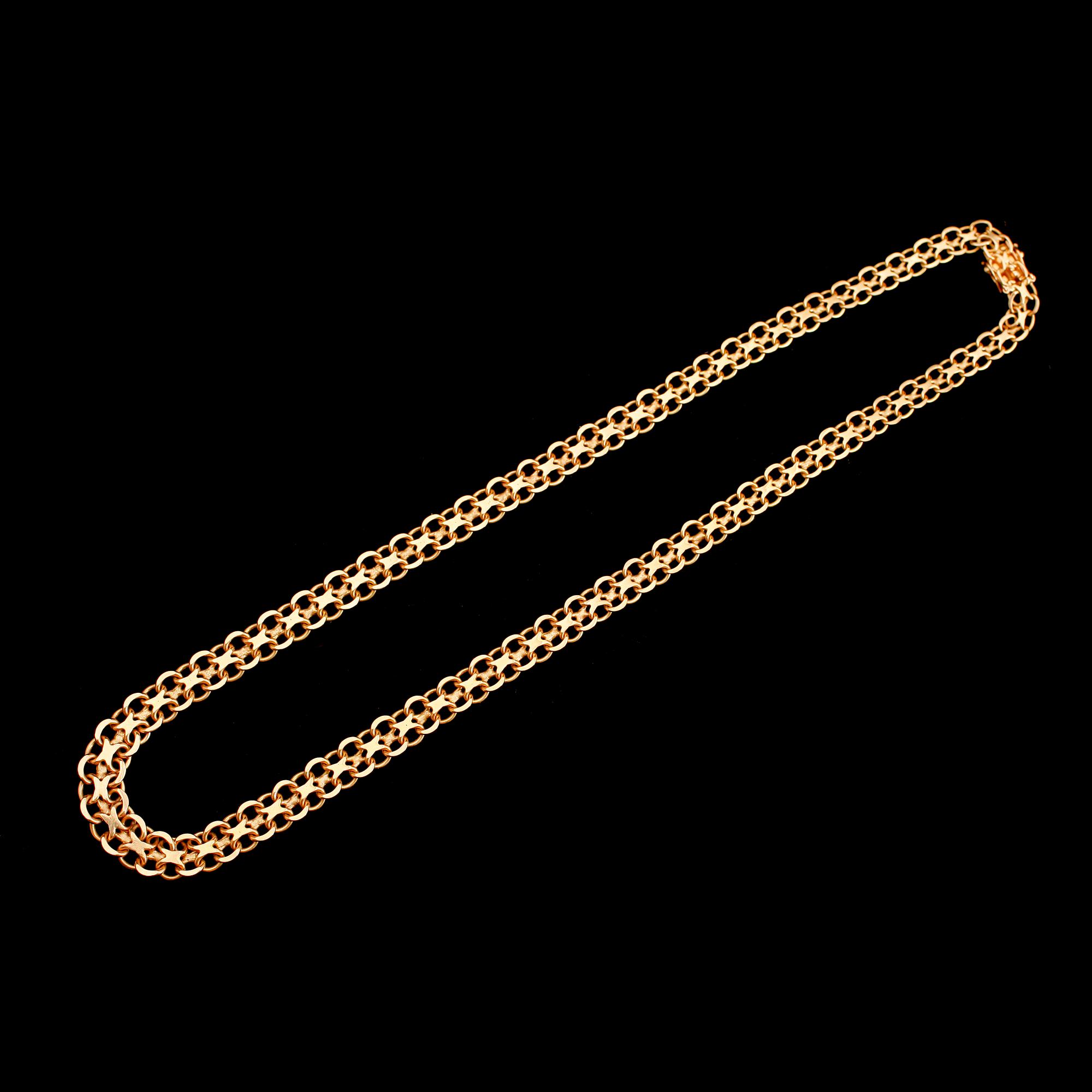 COLLIER, 18 k guld, 1970. Vikt ca 25 g.