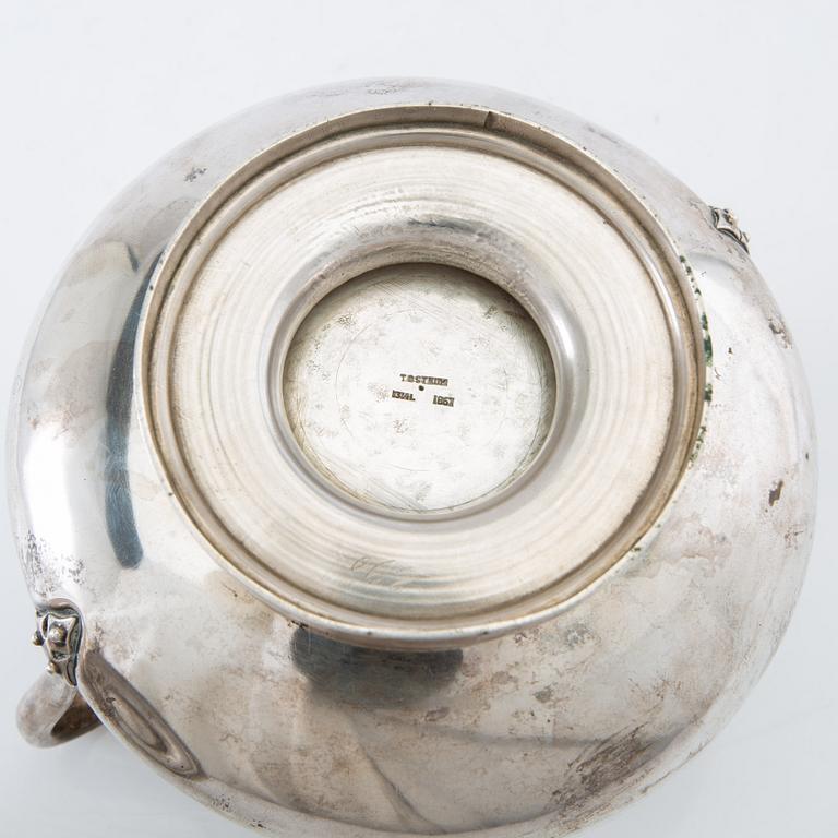 Jug and bowl, silver, Tostrup Norway.