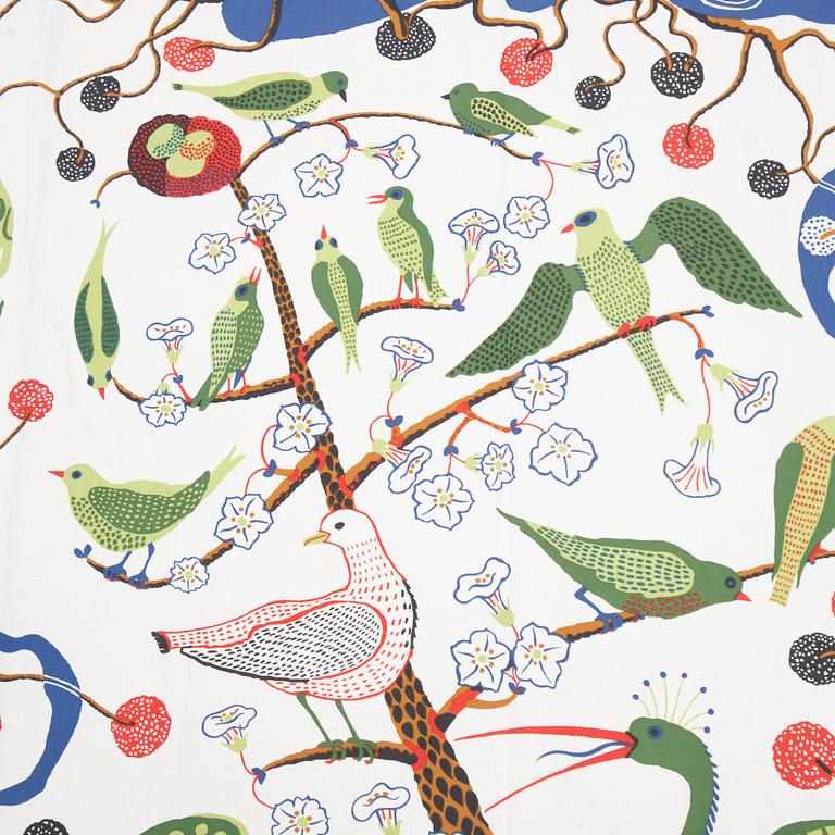 Josef Frank, curtains, a pair, "Green Birds", Svenskt Tenn.
