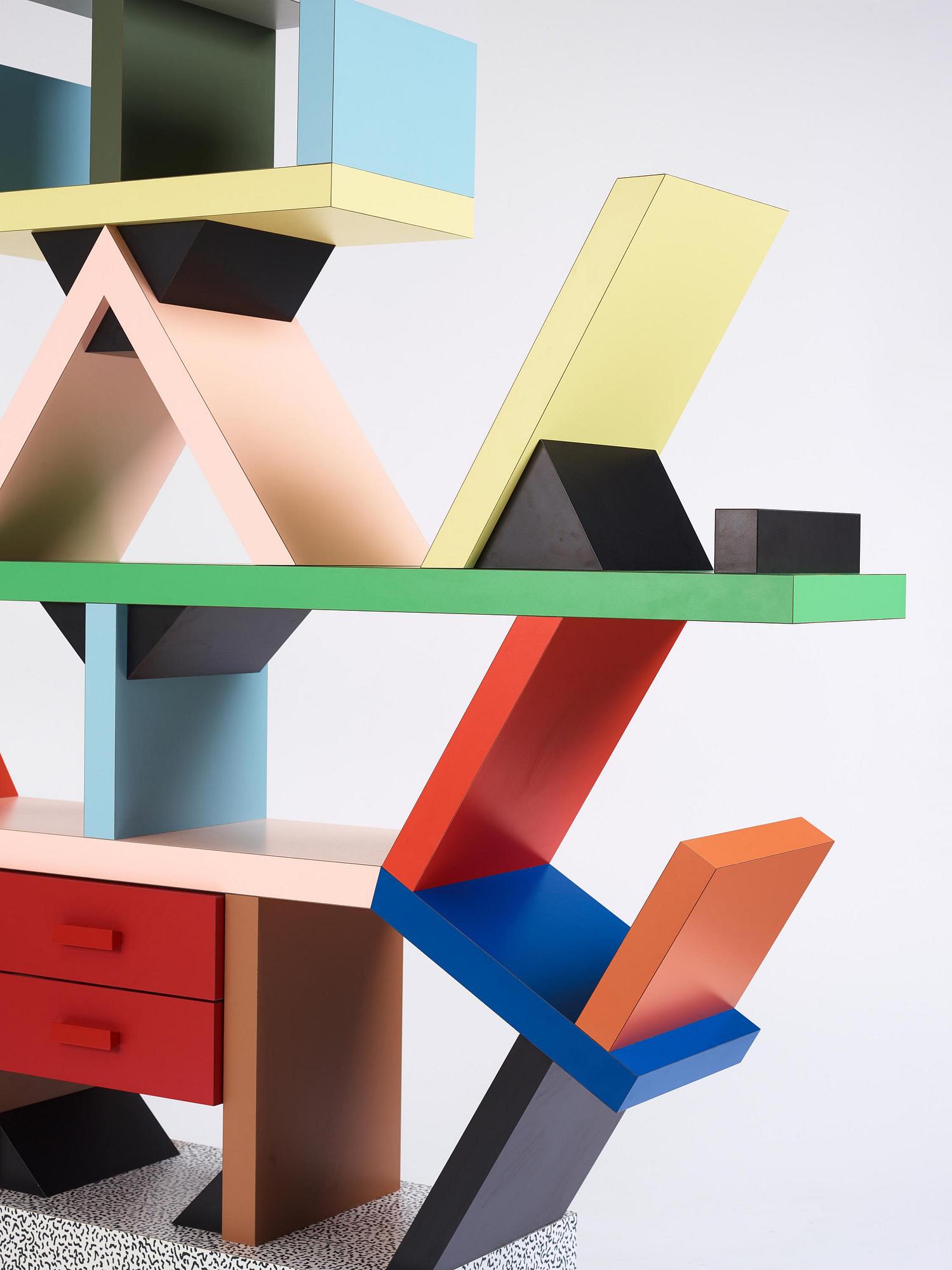 Ettore Sottsass, a "Carlton" bookcase, Memphis, Italy, post 1981.