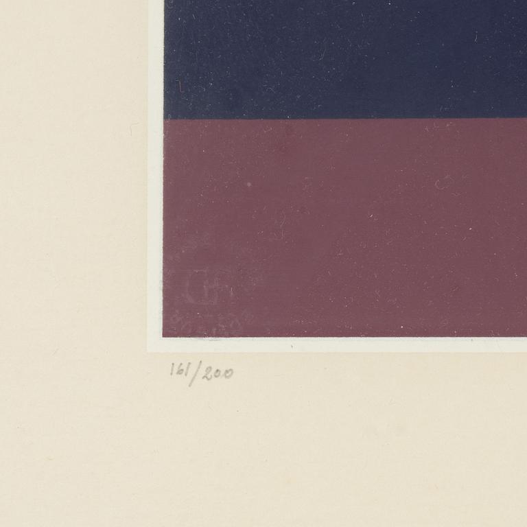 Jean-Pierre Vasarely, färgserigrafi, signerad och numrerad 161/200.