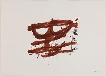 ANTONI TÀPIES, 12 lithographs, 2 silkscreens, 1 etching, signed and numbered.