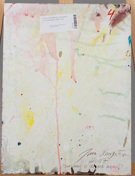 JANI LEMPIÄINEN, blandteknik, kollage på skiva, a tergo signerad och daterad 2007.