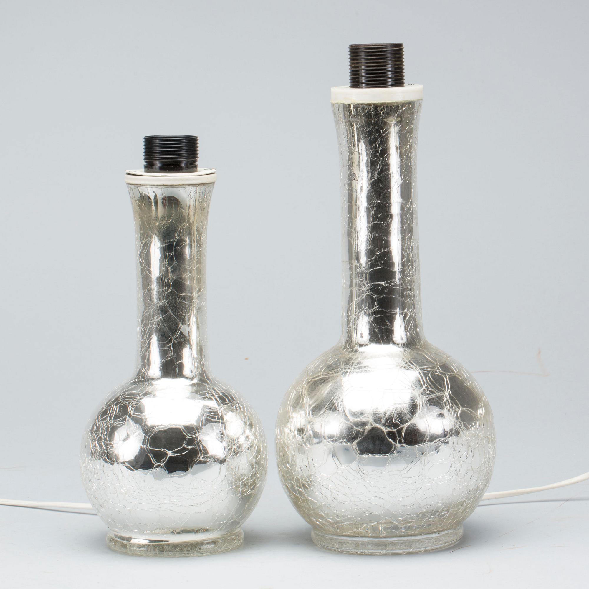 BORDSLAMPOR, 2 st, Luxus, 1960-tal.