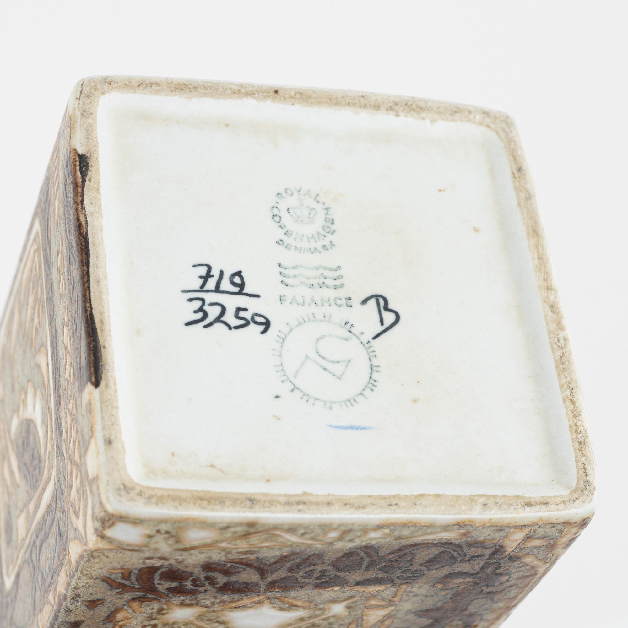 Nils Thorsson, a vase and an ashtray, Royal Copenhagen, Denmark.