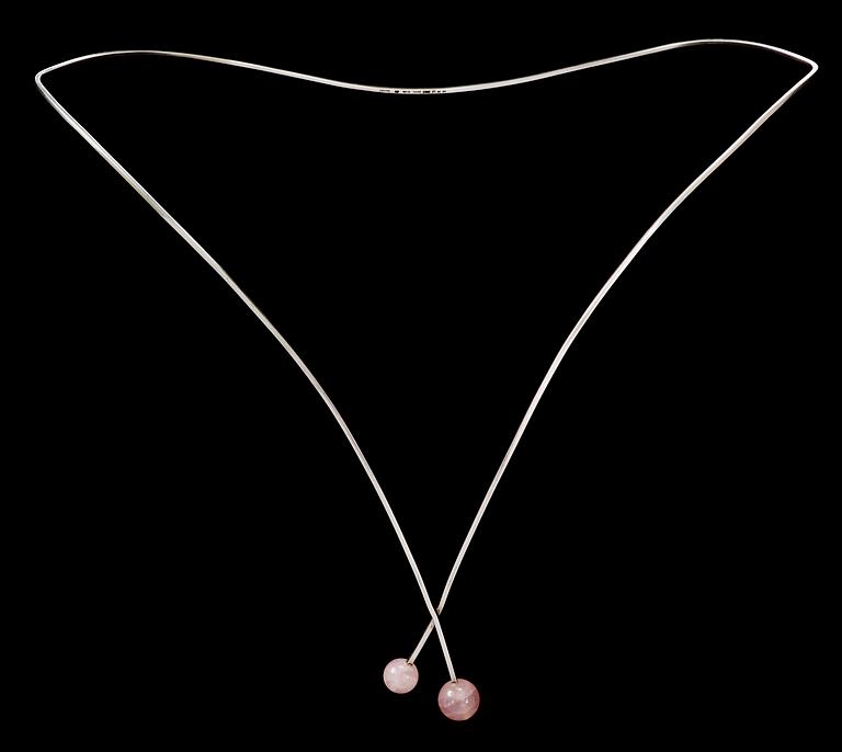 A Sigurd Persson sterling necklace executed by Madeleine Muhr, Stockholm 1984.