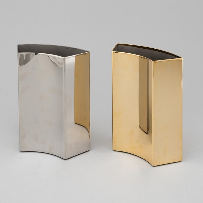 ANN WÅHLSTRÖM, two vases, Cultura Metal, Sweden.