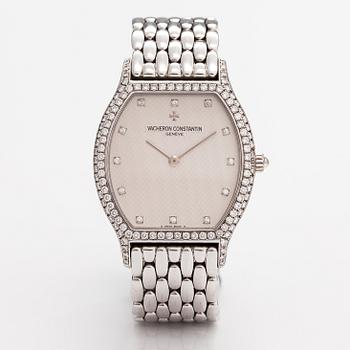 Vacheron Constantin, Tonneau, armbandsur 32 x 32 mm.