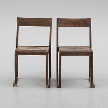 SVEN MARKELIUS, stolar 6 st, "Orkesterstolen", 1900-talets mitt.