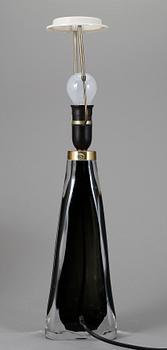 BORDSLAMPA, glas, Carl Fagerlund, signerad, Orrefors.
