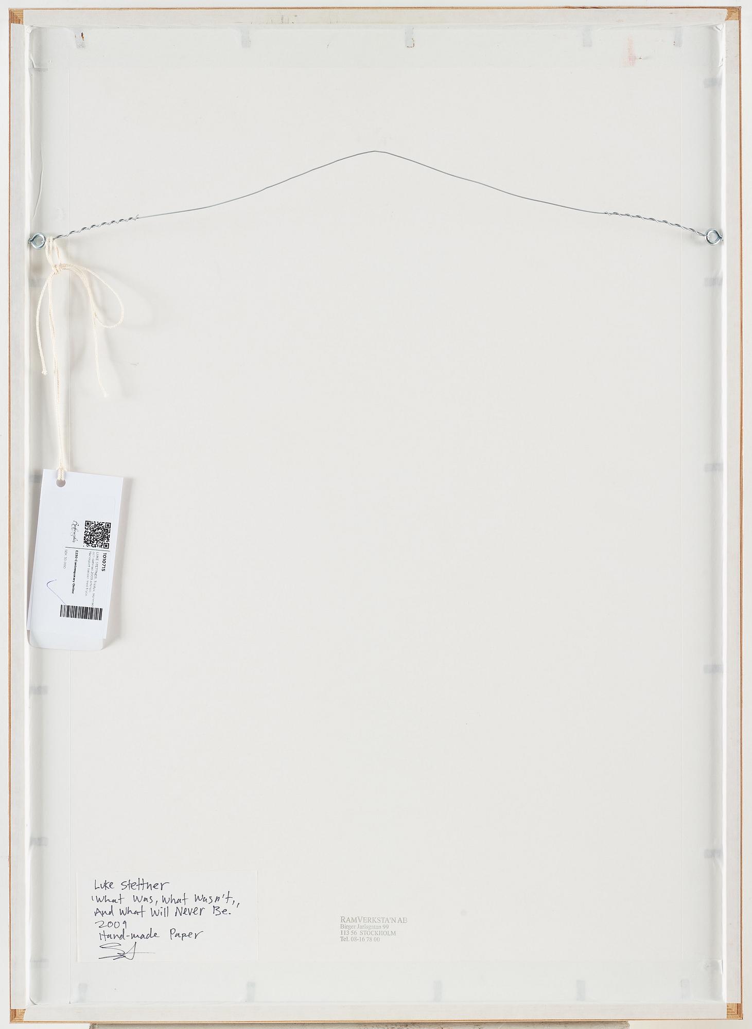 LUKE STETTNER, Triptyche, signed and dated 2009 on verso. Hand-made paper, med tryck.