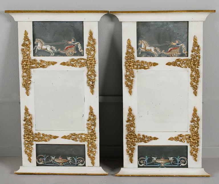 SPEGLAR, 1 par, senempire, 1800-talets första hälft.