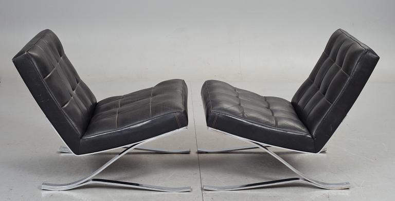 FÅTÖLJER, ett par. Design Sam Larsson för Dux, "Easy chair", 1960-tal.