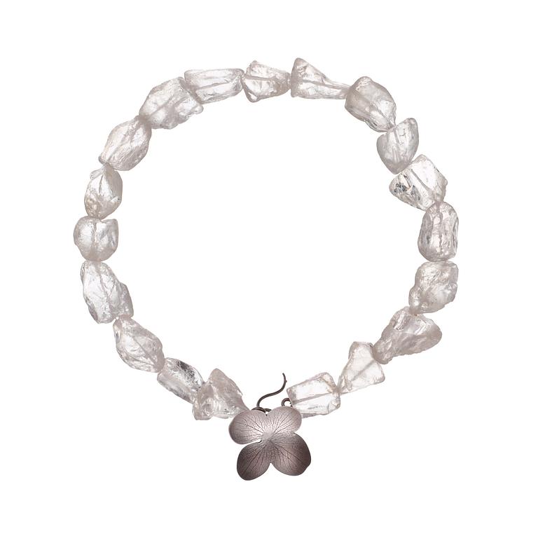 A Petronella Eriksson rock crystal and sterling collier, Stockholm 21st C.