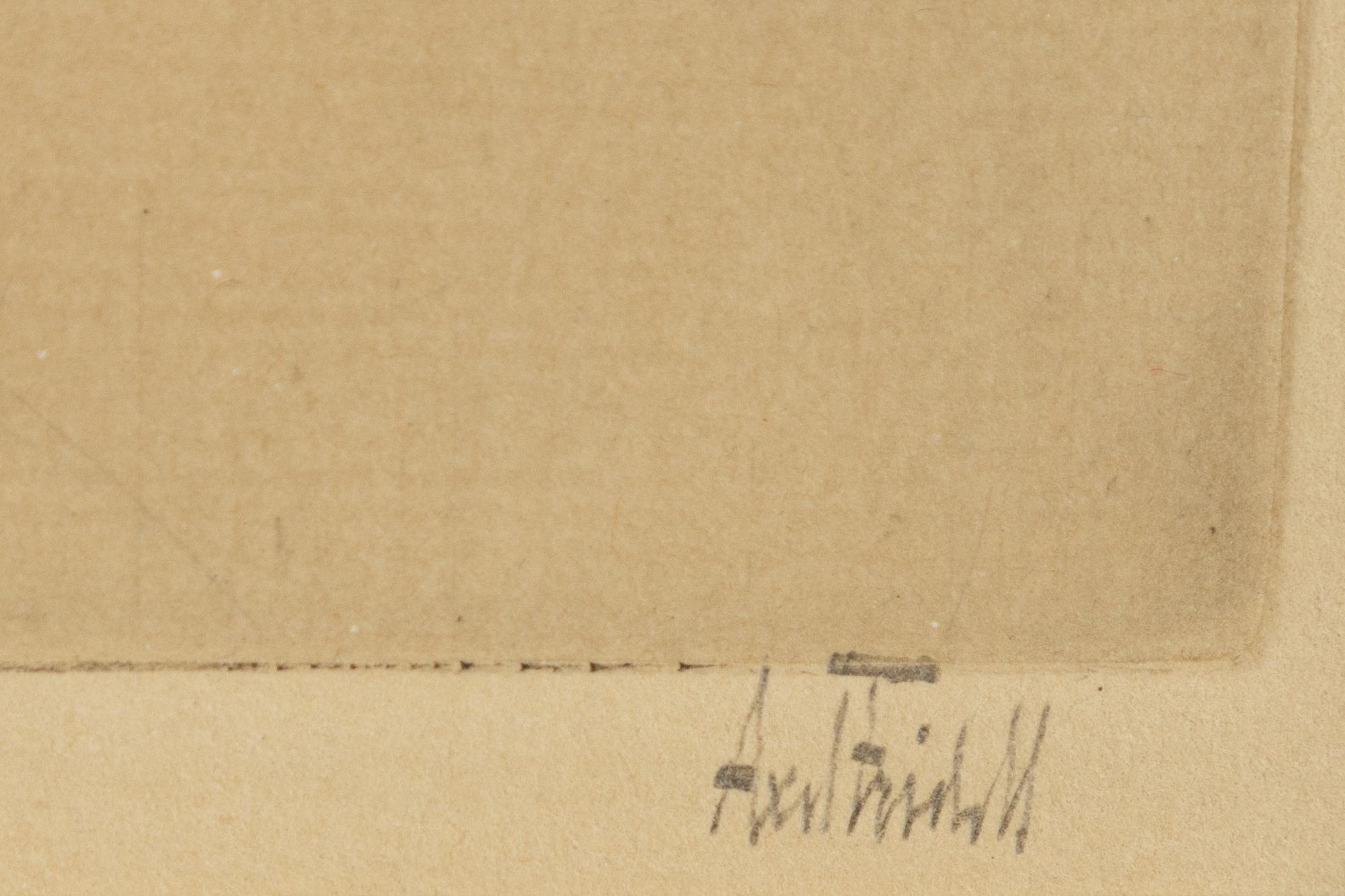 Axel Fridell, "Kvinnohuvud I" (III état).