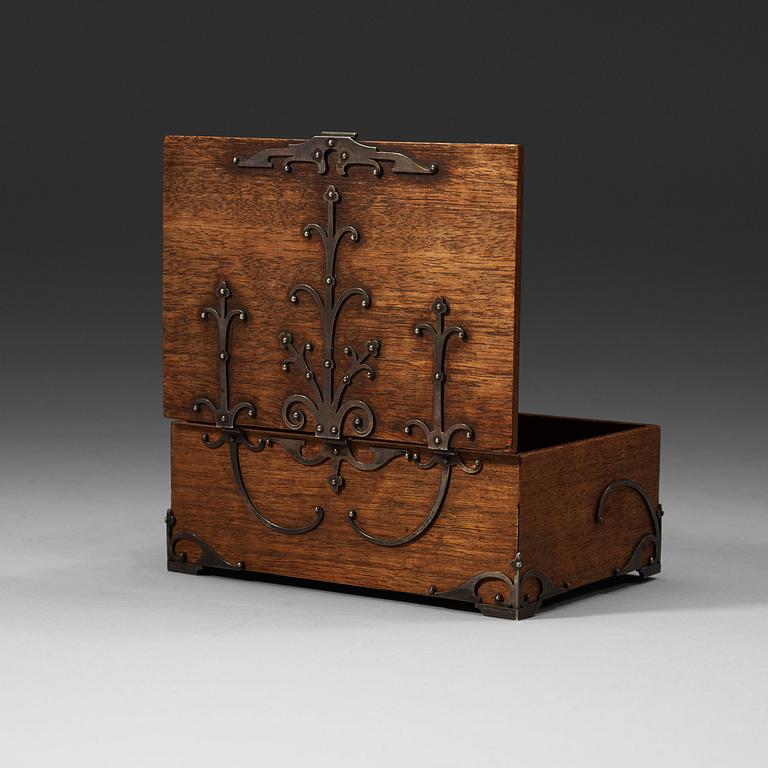 A Fabergé wood and silver casket, work master Anders Nevalainen, St. Petersburg.