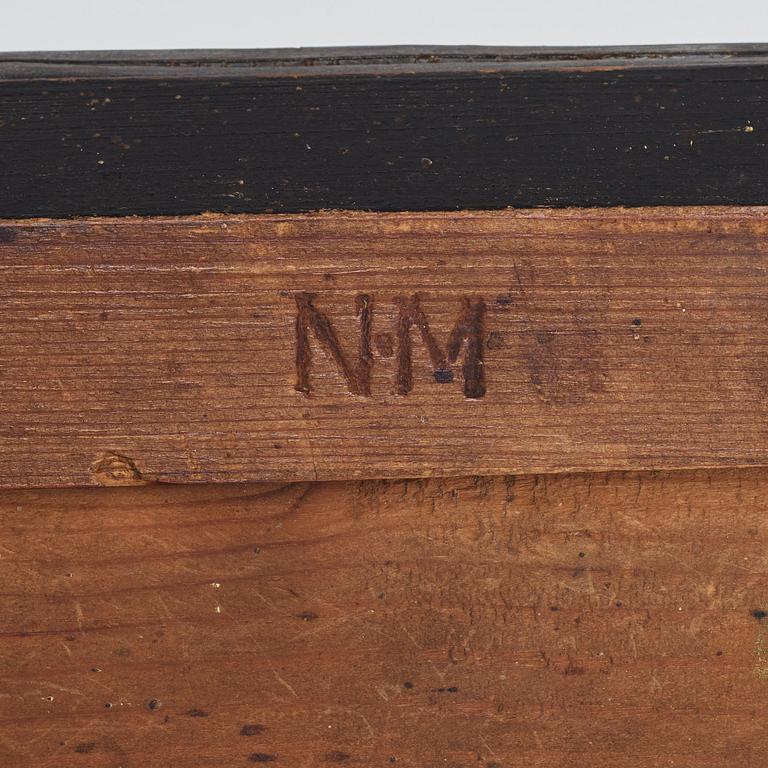 SPEGELLAMPETTER, för ett ljus, ett par snarlika, av Nils Meunier (mästare i Stockholm 1754-1797).