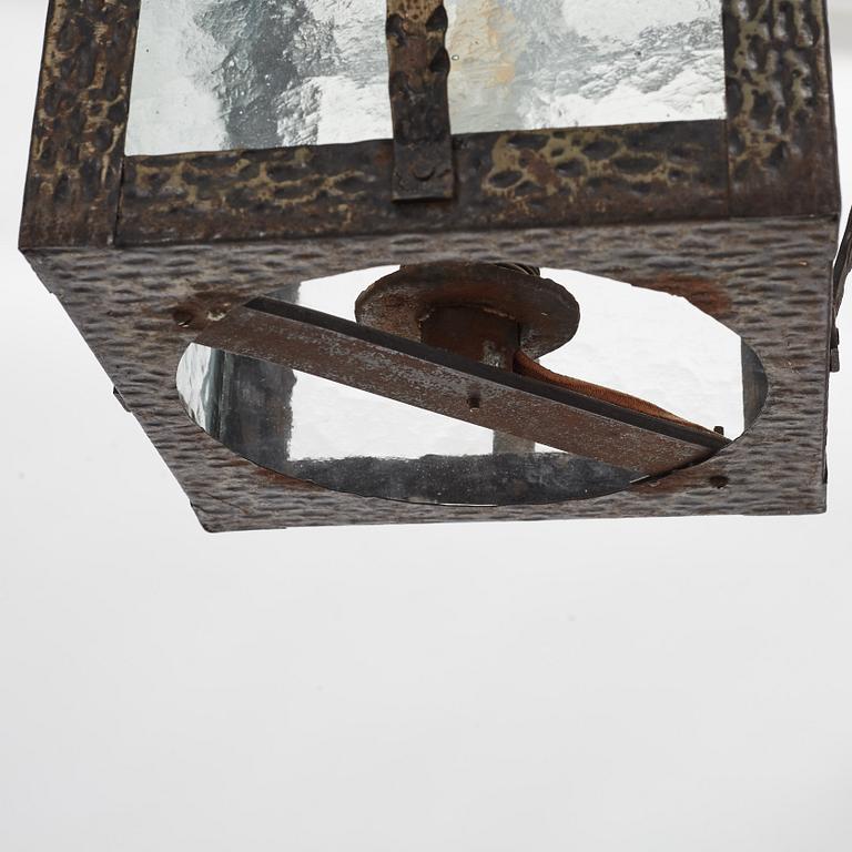A jugend wall light, metal and glass, around 1900's.