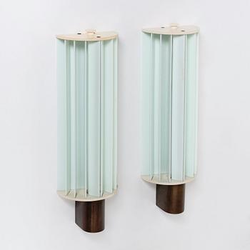 Poul Henningsen, a pair of 'Elongated (Langlyslampen)' wall lights, Louis Poulsen, Denmark post 1934.